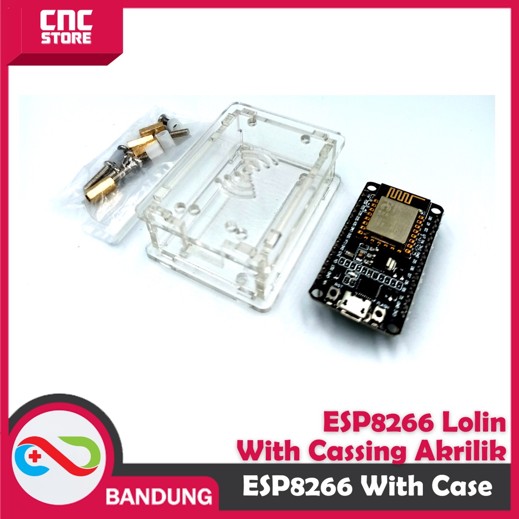 NODEMCU LUA WIFI V3 4MB 32MBITS CH340 แฟลช ESP8266 ESP12 NODE MCU BOARD พร้อม ACRYLIC กรณี