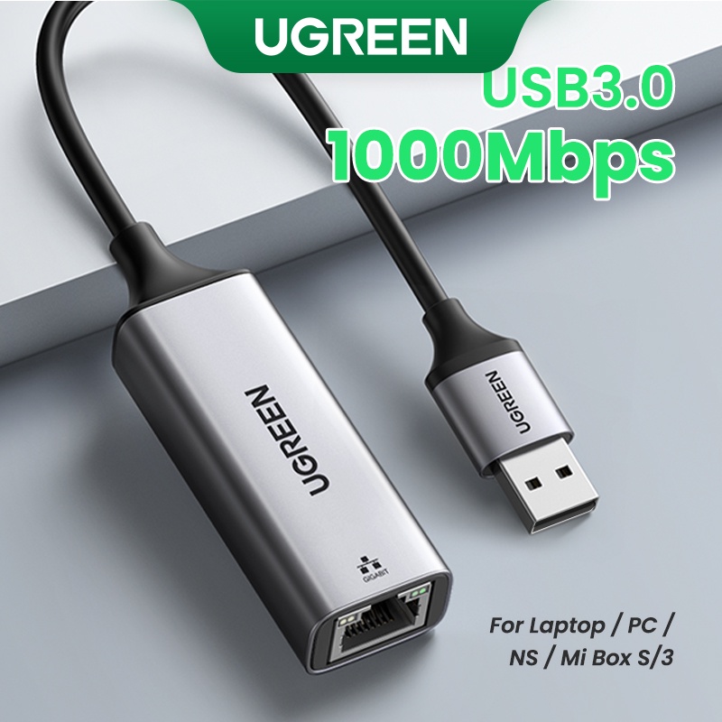 UGREEN USB อะเเดปเตอร์ Ethernet USB 3.0 2.0 Network Card ต่อเข้า RJ45 Lan สำหรับ Windows 10 Xiaomi M