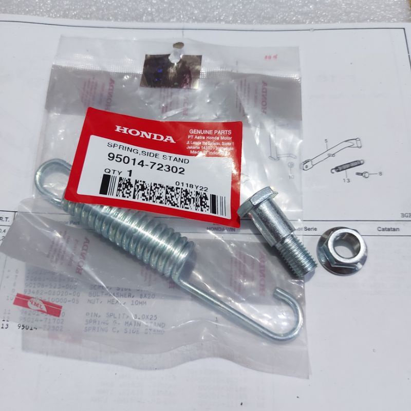 Side Standard Spring ชุดน็อตและน็อตสําหรับ Win Sonic 150R Supra GTR K56F