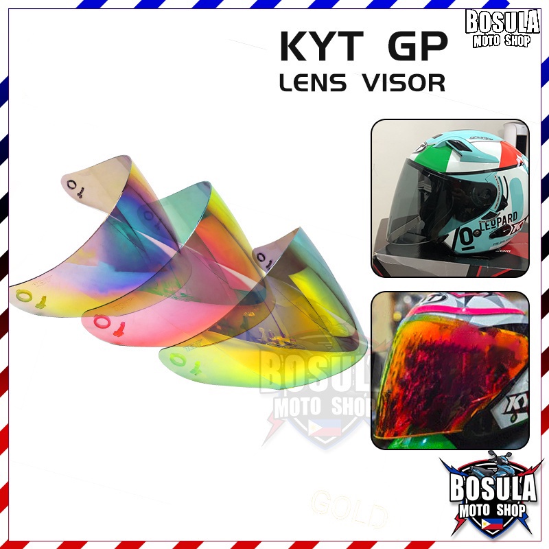 KYT GP REVO เลนส์หมวกกันน็อกกึ่งหมวกกันน็อก Visor รถจักรยานยนต์ Windproof หมวกกันน็อคเลนส์ Visor สำห