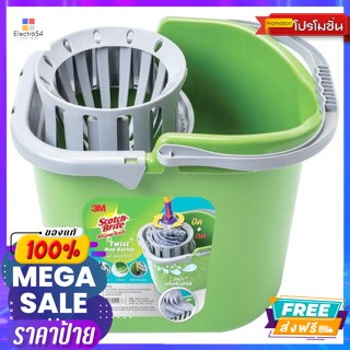 Scotch Brite(สก๊อตช์ไบรต์) สก๊อตช์ ไบรต์ ถังบิดผ้าม็อบ สีเขียว Scotch Brite Mop Bucket Greenไม้กวาดและไม้ถูพื้น