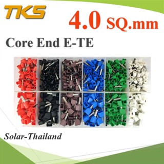 SET หางปลากลม คอร์ดเอ็น แบบมีฉนวน เส้นเดี่ยว เส้นคู่ สายไฟ 4 mm2 (6 สี 540 ชิ้น) รุ่น SET-TE-E40