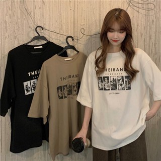 readystock Oversize cartoon pattern t-shirt womens clothing, curvy girls fashion Korean style loose vintage shirt _07