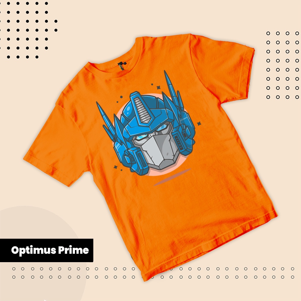 Optimus Prime Transformers Orange Boys T-Shirt อายุ 1 2 3 4 5 6 7 8 9 10 ปี