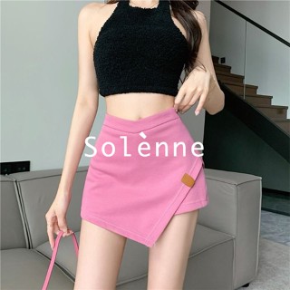 Solenne  กระโปรง กระโปรงทรง A ไม่สม่ําเสมอ ใหม่ High quality Beautiful ทันสมัย Stylish A23M03D 36Z230909