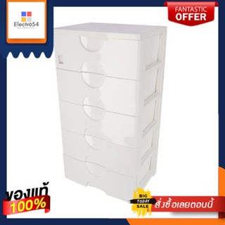 ตู้ลิ้นชักอเนกประสงค์ 5 ชั้น KASSA HOME รุ่น JCP-5805 ขนาด 54 ซม. สีขาวMultipurpose 5 Drawer Cabinet  JCP-5805 Size 54 c