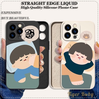 เคสคู่ IPHONE 13 PRO MAX IPHONE 12 PRO MAX สำหรับเคสโทรศัพท์ปลอกซิลิโคนอ่อนนุ่มการ์ตูนเด็กผู้หญิงเคสกันกระแทก