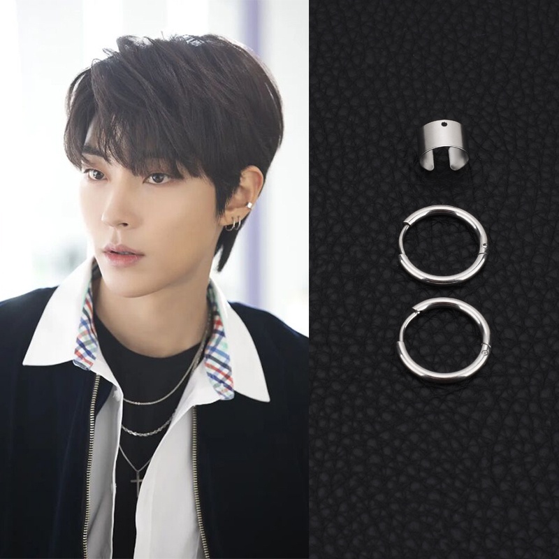 3 ชิ้น เซตละครเกาหลี True Beauty แฟชั่นใหม่ สไตล์ฮิปฮอป ต่างหู Hwang In Yeop สไตล์เดียวกัน ต่างหู คุ