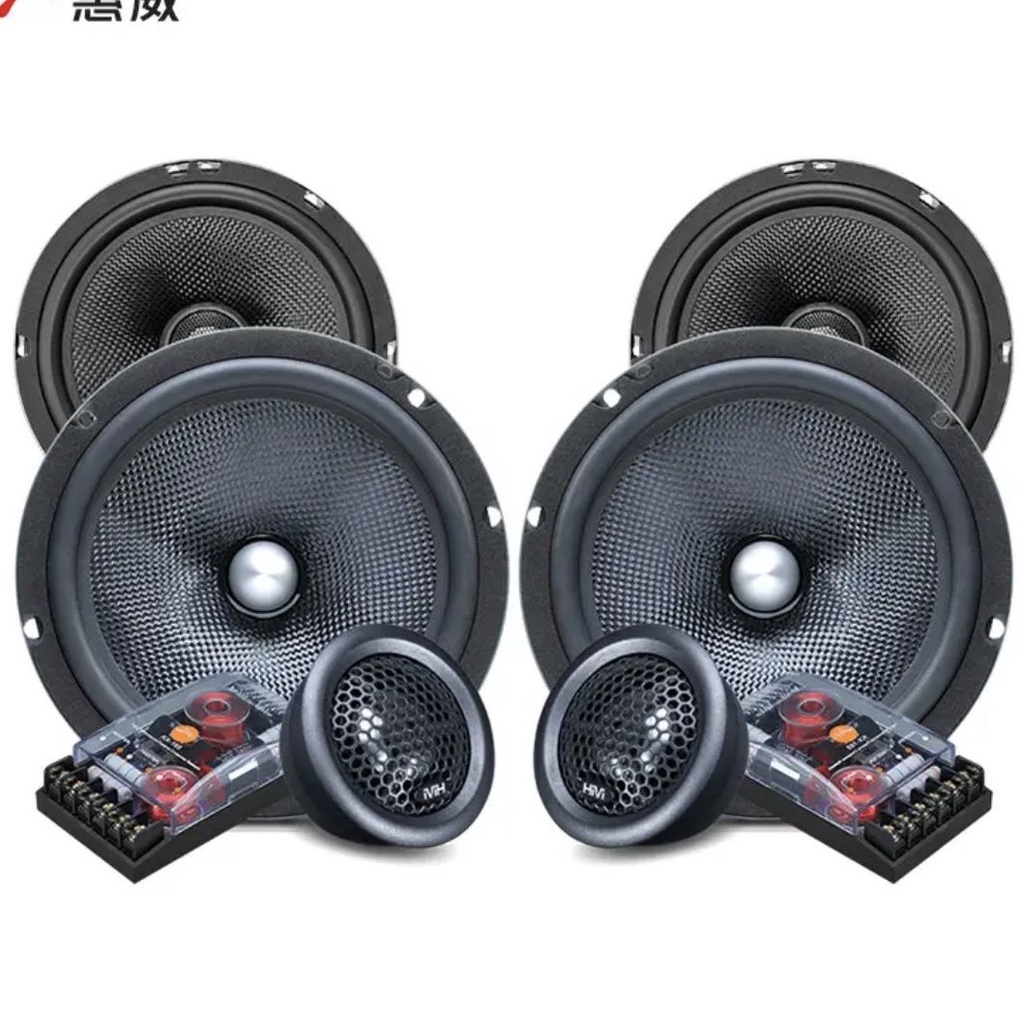 ใหม่ Huiwei KX165 ชุดลำโพง 165c coaxial 6.5 นิ้วลำโพงรถยนต์ด้านหน้าและประตูหลังการติดตั้งแบบไม่ทำลาย