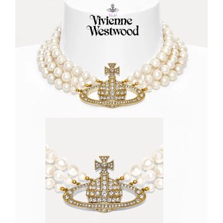 【Vivienne*westwood] ไข่มุก สามแถว สําหรับบรรเทาอาการปวด