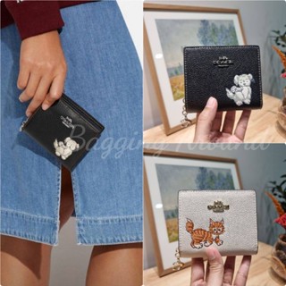 COACH SNAP WALLET WITH DANCING KITTEN