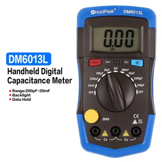 Free shipping ใหม่# DM6013L เครื่องวัดคาปาซิเตอร์ดิจิตอล Capacitor Meter 200pF~20000uF