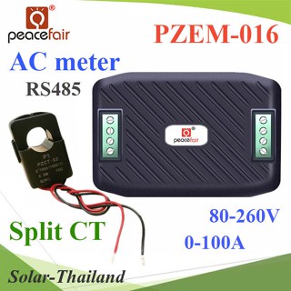 PZEM-016 AC ดิจิตอลมิเตอร์ 100A 80-260V โวลท์ แอมป์ วัตต์ พลังงานไฟฟ้า RS485 port Split CT รุ่น PZEM-016-SP