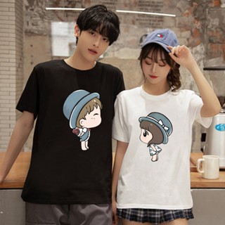 Fashion couple T-shirt Korean Fashion Short-sleeved T-shirt Men Women Shirts Couple Shirt 4144_02