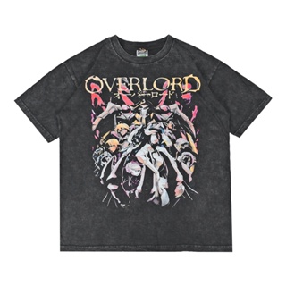 เสื้อยืด พิมพ์ลายอนิเมะ Overlord JAPAN VINTAGE WASHING VONSEEY สําหรับผู้ชาย