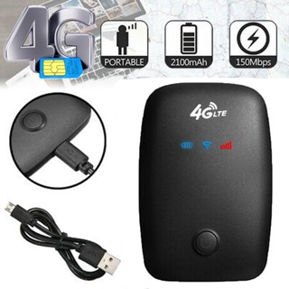 4G Pocket WiFiพกพาไปได้ทุกที่ ใส่ซิมแล้วใช้ได้ทันที ชาร์จไฟเต็มใช้ได้7ชั้วโมง รอบรับ TOT Dtac 4G ไวไฟพกพา 150Mbps