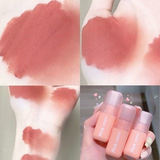 Pink Coco Pink ลิปกลอส เนื้อแมตต์ ไม่ติดแก้ว 6 สี