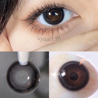 Uyaai คอนแทคเลนส์ -0.00~-8.00 14.5 มม. สีดําวาว