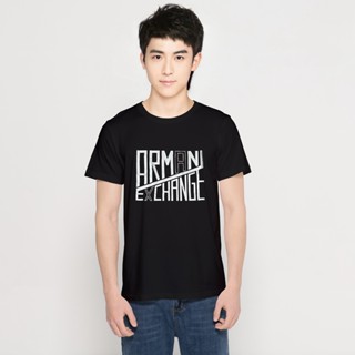 Armani ใหม่ เสื้อยืดลําลอง สําหรับผู้ชาย ผ้าฝ้าย แขนสั้น คอกลม พิมพ์ลาย