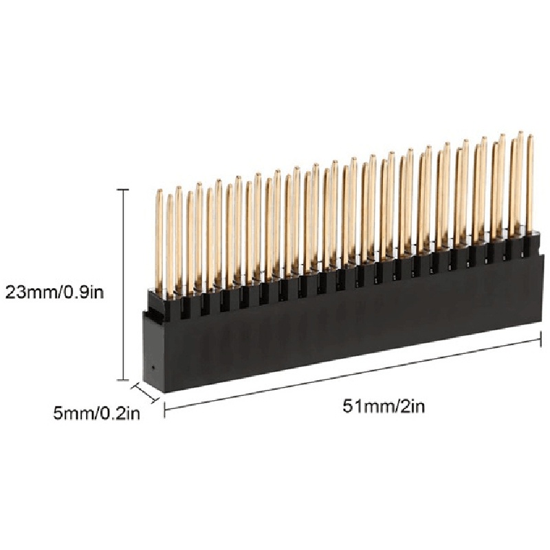 2 x 20(40 Pin) หัวซ้อนสําหรับ A+/B+/Pi 2/Pi 3 หัวสูงพิเศษ (แพ็ค 4 ชิ้น)