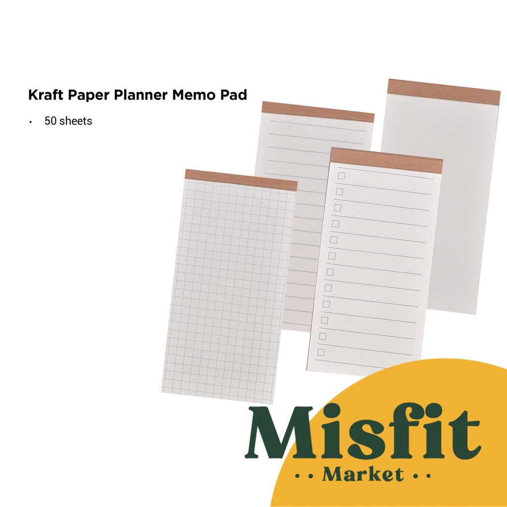 To Do List Memo Note Pad 7x14 ซม. (50 แผ่น) Todo Notepad Kraft Planner