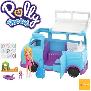 Polly Pocket พอลลี่ พ็อกเก็ต รถตู้ไปแคมป์ปิ้ง Glamping Van ของแท้