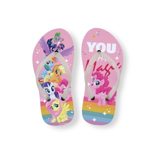 รองเท้าแตะ ลาย Little Pony สีพื้น สําหรับเด็กผู้หญิง