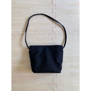 Mini Black Canvas Cozy Bag / Shoulder bag กระเป๋าผ้าแคนวาสใบเล็ก Underlinebags