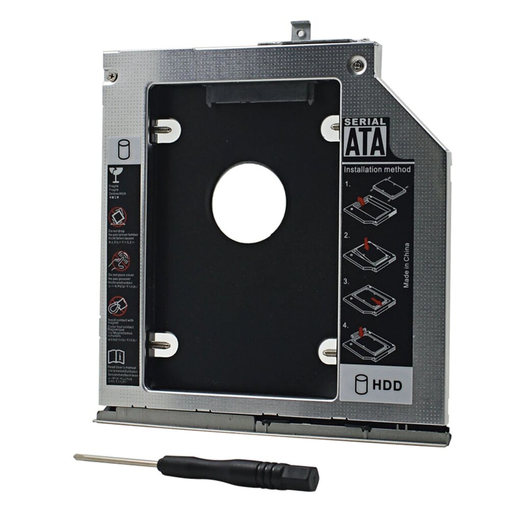 ถาดแปลง Second HDD Caddy 12.7mm Bracket DVD-ROM CD Optical Bay Tray ประกัน 1 ปี