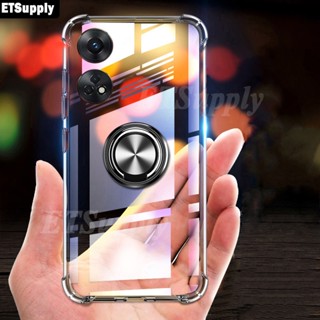 เคสโทรศัพท์มือถือแบบนิ่ม ใส พร้อมแหวนขาตั้ง สําหรับ OPPO Reno 8 Pro 8Z 8T Reno8T Reno8 Pro Reno8Z