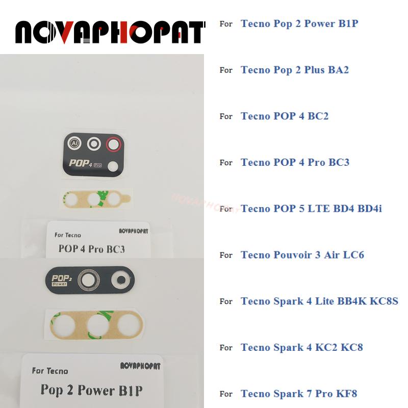 1PC เลนส์กล้องด้านหลังด้านหลัง Ahesive สําหรับ Tecno Pop 2 Power Plus 4 5 LTE Pouvoir 3 Air Spark 4 