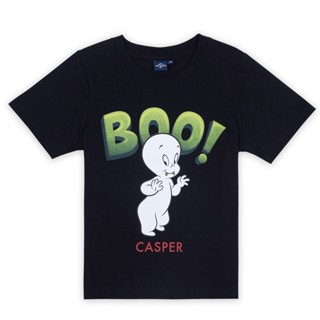 Universal Studios Boy Casper The Friendly Ghost Boo! T-Shirt Halloween - เสื้อเด็กผู้ชายยูนิเวอร์แซล สตูดิโอ แคสเปอร์ ฮา