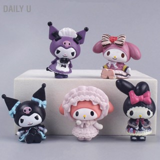 Daily U  Daily U 5 ชิ้นการ์ตูนตุ๊กตา PVC สวยงามสดใสเครื่องประดับตกแต่งรถเดสก์ท็อปตกแต่งสำหรับสำนักงานโรงแรม