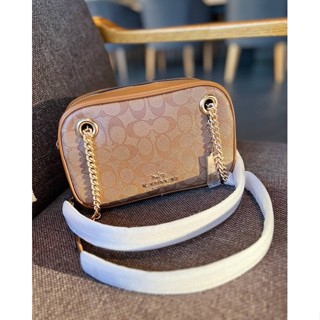 COACH CAMMIE CHAIN SHOULDER BAG IN SIGNATURE  ((C8149))