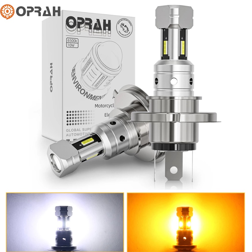 Oprah 1 ชิ้น Super Bright BA20D P15D LED H4 H6 ไฟหน้ารถจักรยานยนต์หลอดไฟสีขาวสีเหลือง Hi/Lo สกู๊ตเตอร์อุปกรณ์เสริม 12V DRL โคมไฟ