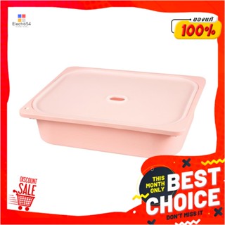 STORAGE กล่องฝาปิด STACKO 2011A 43x33x10 ซม. สีชมพูSTORAGE BOX WITH LID STACKO 43X33X10CM 2011A PINK