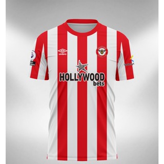 เสื้อกีฬาแขนสั้น ลายทีม Brentfordd Home Away 2022 2023