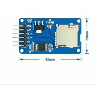 โมดูลการ์ด Micro SD อินเทอร์เฟซ SPI เครื่องอ่านการ์ด TF พร้อมชิปแปลงระดับ