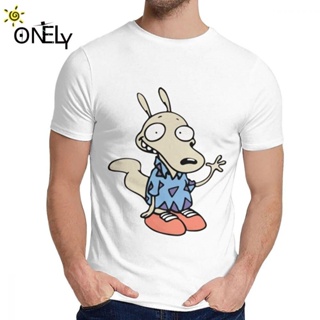 Sanc6 [พร้อมส่ง] เสื้อยืด ผ้าฝ้าย 100% พิมพ์ลาย Rocko Sitcom พลัสไซซ์ แฟชั่นผู้ชาย ไซซ์ XS-6XL