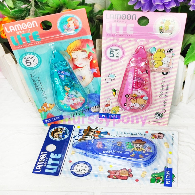 เทปลบคำผิดลิขสิทธิ์แท้ญี่ปุ่น Sanrio,M&G,Moshi,Lamoon  5 มม ราคาถูกสุดๆๆๆ