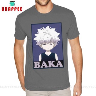 [S-5XL]เสื้อยืดแขนสั้น คอกลม ผ้าฝ้าย ขนาดใหญ่ พิมพ์ลาย Hunter X Killua Zoldyck Baka สําหรับผู้ชาย_02