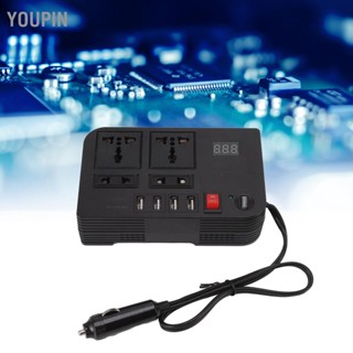 Youpin 12V 300W รถอินเวอร์เตอร์ AC 220V แปลงไฟหลายป้องกันรถอินเวอร์เตอร์หม้อแปลง