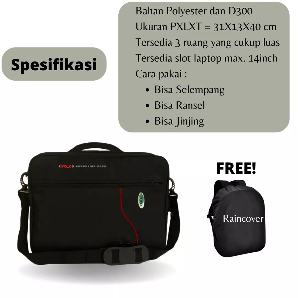 3in1 Polo Bag Warehouse 3D Bag กระเป๋าเป้สะพายหลังผู้ชายสามารถใช้เป็นกระเป๋าสะพายไหล่และกระเป๋าหิ้ว 