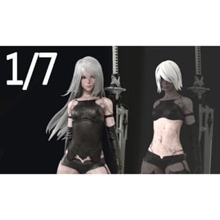 ชุดฟิกเกอร์เรซิ่น NieR Automata A2 Two Hairstyles Two Types of abdomen 1/7 Unpainted Garage สําหรับตกแต่งบ้าน