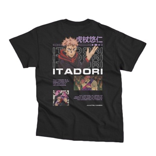 HH เสื้อยืดแขนสั้นพิมพ์ลายการ์ตูน Jujutsu Kaisen - Itadori Yuuji แฟชั่น Unisex เสื้อยืด discount คอกลมเสื้อยืด_02