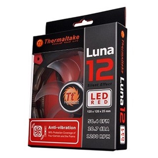 Thermaltake Luna 12 LED Fan Red พัดลมเคส ประกัน1Y