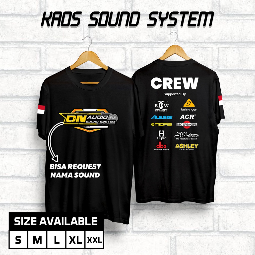 AUDIO CREW T-SHIRT SOUND SYSTEM CREW T-SHIRT OWN DESIGN DISTRO QUALITY AUDIO T-SHIRT - SOUND SYSTEM 