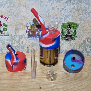 [1004] แจกัญ Silicone พกพา ใช้กับกระป๋องกว้าง 7cm ข้อต่อ 10mm