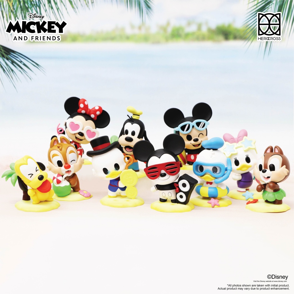 [พร้อมส่งของแท้] โมเดล Disney Mickey And Friend Beach By Herocross งานลิขสิทธิ์ของแท้ (สุ่ม/ยกชุด)