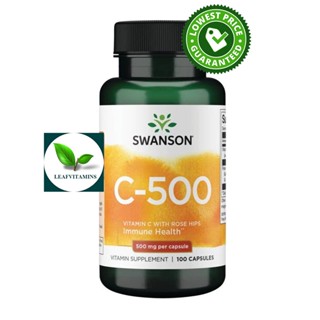 Swanson Premium Vitamin C with Rose Hips 500 mg / 100 Capsules